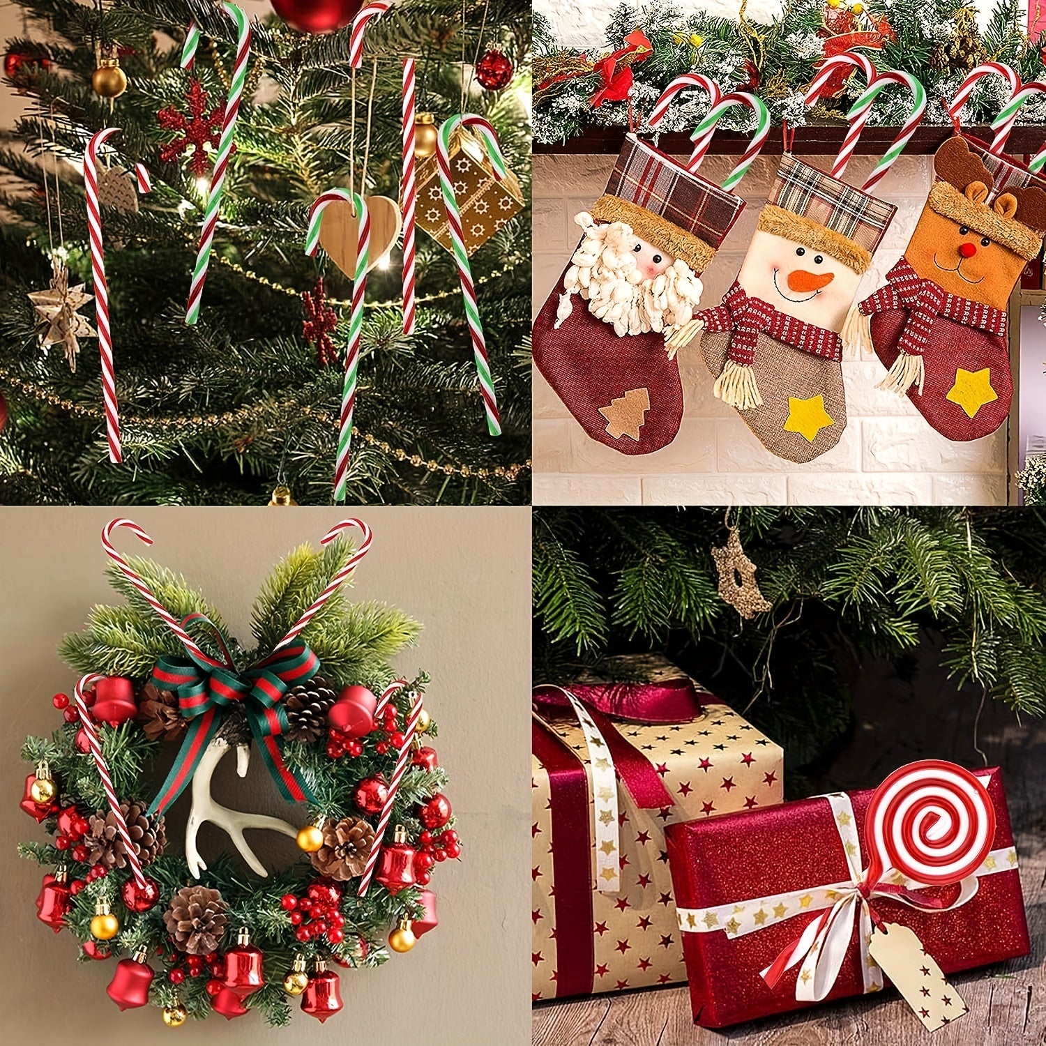 Christmas Plastic Lollipops Decorated Tree Hanging Decorations