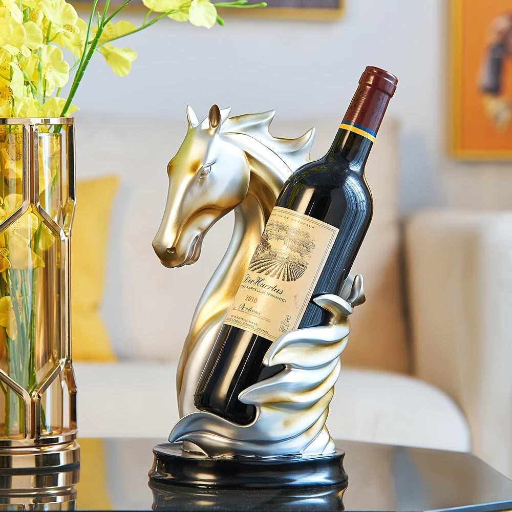1pc Display Shelf Wine Holder Animal Statue Creative Wine Bottle Rack Holder