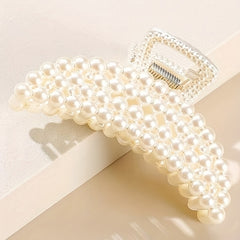 Faux Pearl Beads Hair Claw Shark Claw Hair Clip Women's Hair Accessory
