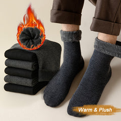 5 Pairs Winter Casual Warm Mid calf Socks