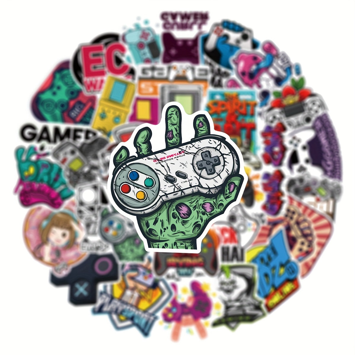 50pcs Retro Game Doodle Stickers Waterproof DIY Creative Decorative Stickers