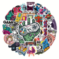 50pcs Retro Game Doodle Stickers Waterproof DIY Creative Decorative Stickers