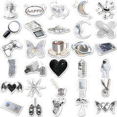 66pcs Sparkling Stickers for Phone Laptop Car Bike