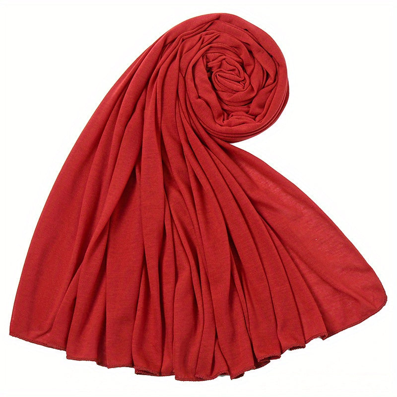 Boho Pleated Head Wrap Turban Cap Solid Headscarf Classic Ramadan Hijab Bonnet