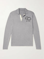 Men's Thunderstorm Knit Polo Shirt for Winter