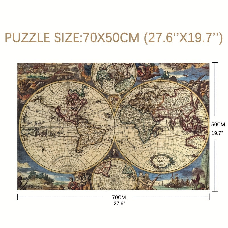 1000pcs Ancient Map Famous Paintings Jigsaw Puzzle Toy