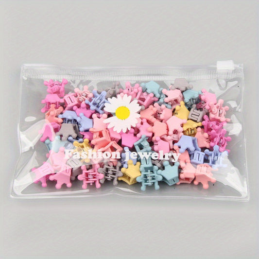 Colorful Hair Clips for Kids Mini Frosted Clips for Infants & Toddlers