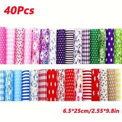 40pcs Fabric Patchwork Squares Bundle DIY Sewing Scrapbooking Quilting Craft