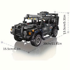 SUV Model Building Block Set with Classic Car Details