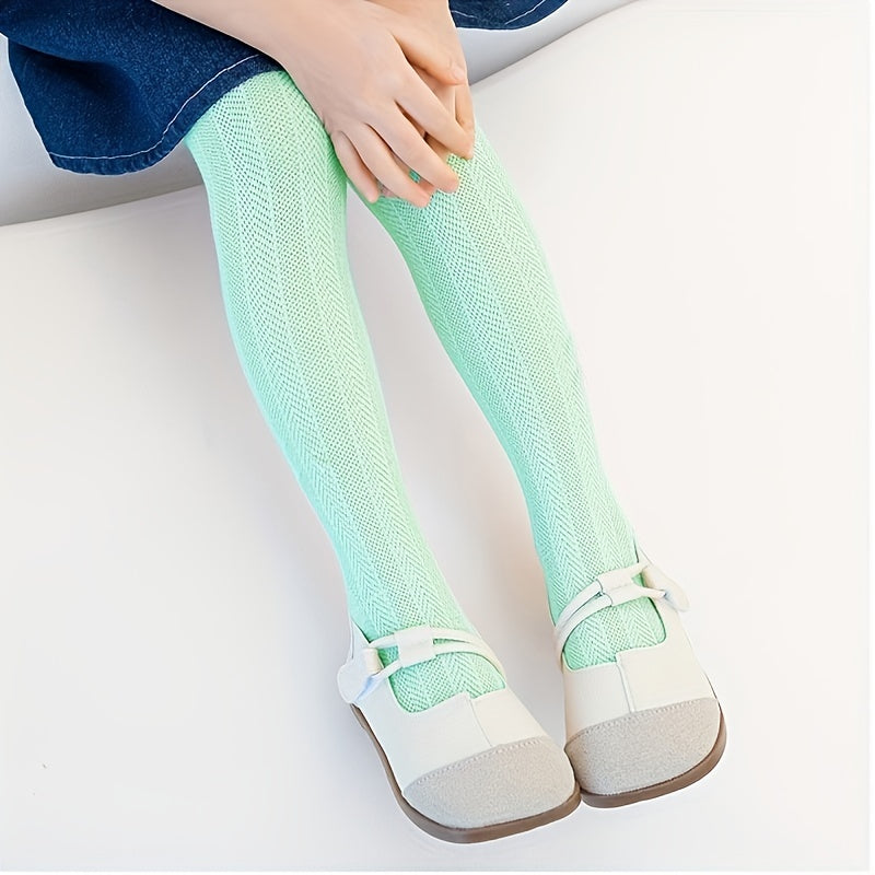 2pcs Baby Girls Knitted Breathable Pantyhose Leggings