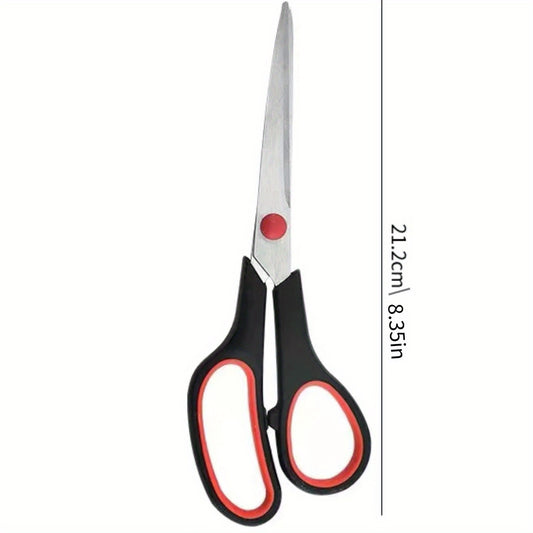 8-Inch Stainless Steel Scissors for Office and Art, Rubber Plastic Handle