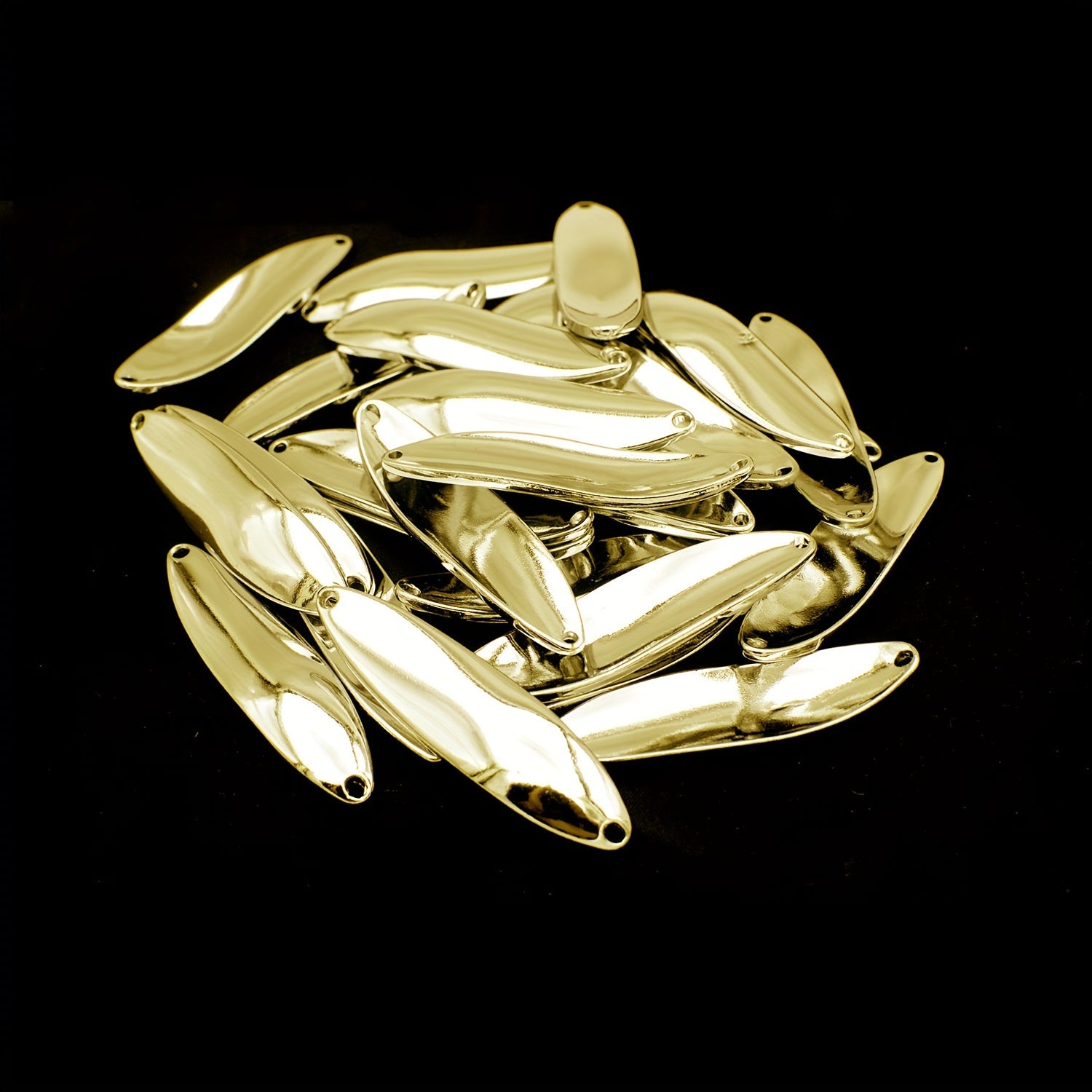 20pcs Polished Fishing Spoon Sea Fishing Lure Casting Bait For Bass Blackfish