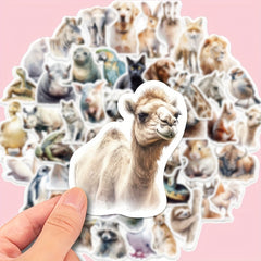 50pcs Realistic Animal Stickers Waterproof for Laptop Water Bottle Guitar