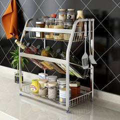 Stainless Steel Spice Rack 3 Tier Organizer for Kitchen Cabinet