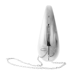 Metallic Evening Clutch Purse for Women Silver High Acrylic Handbag