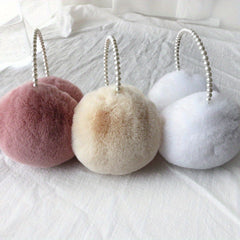 Plush Faux Rabbit Fur Earmuffs Soft Warm Ear Covers for Men & Women Pink Beige