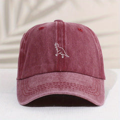 Kids Dino Embroidery Baseball Cap Sunshade Hat