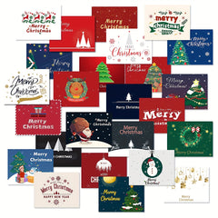 Feelfine Christmas Cards 50pcs Boxed - Modern Design - Blank Greeting Bulk