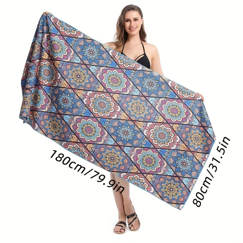 Quick-drying Beach Towels Full Totem Design Soft Lightweight Towels