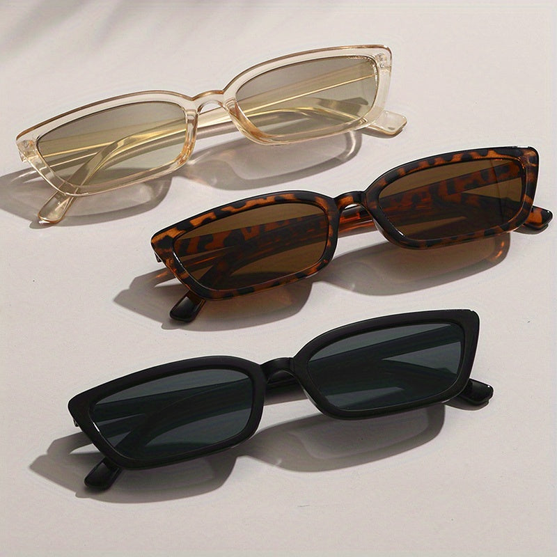 3 Pairs Cat Eye Sunglasses Rectangle UV400 Sun Shades for Summer