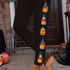 Women's Funny Pumpkin Print Halloween Leggings