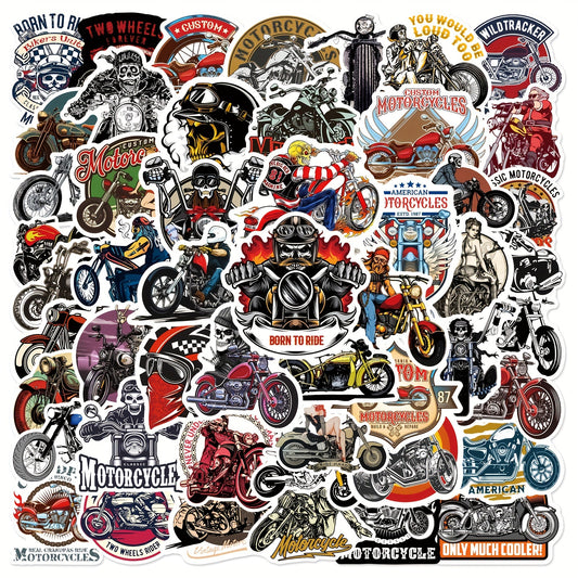 50pcs Rock Motorcycle Stickers Cross Motorcycle Waterproof Decoration Stickers