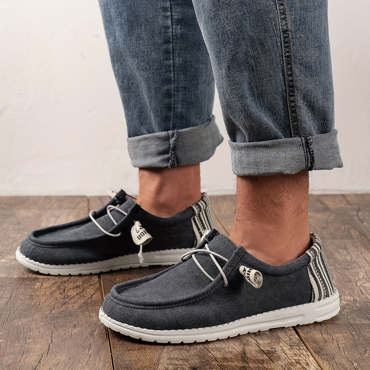Men's Moc Toe Lace-up Sneakers Comfortable