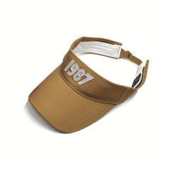 Men's Sunscreen Visor Hat With Letter 5046 Embroidery