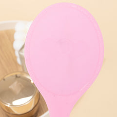 Pink Makeup Mirror Comb Set Hair Brush Oval Vanity Mirror Portable Comb Gift