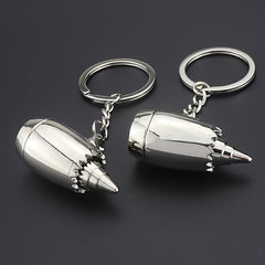 Metal Plane Engine Keychain Mini Jet Engine Model Keyring Gift