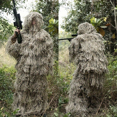 Men's Ghillie Suit Jacket & Pants Set Camo Airsoft Gear