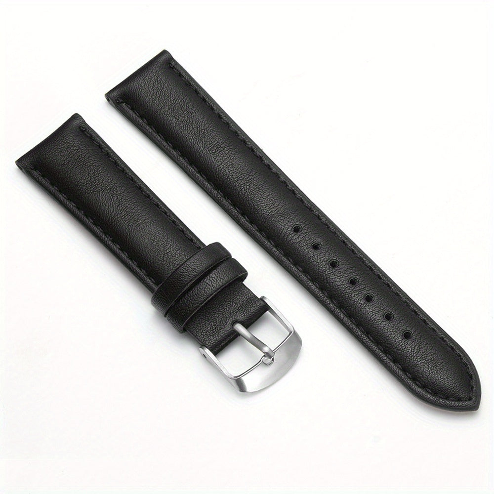 20 22mm Brown PU Leather Strap for Men's Watch