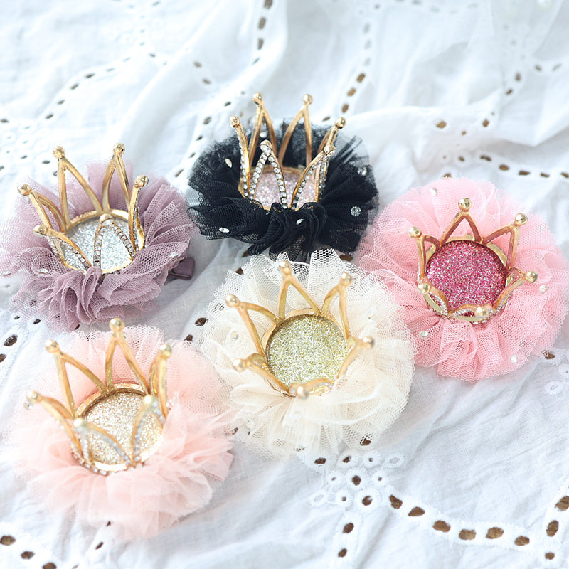 Kids Mesh Head Flower Crown Hair Clip Hair Accessories