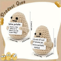 1pc Hand-woven Doll Positive Energy Potato Decoration Card