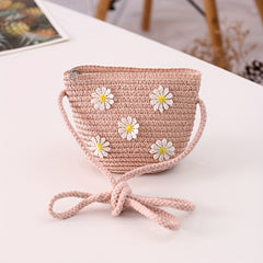 Flower Braided Crossbody Bag for Girls