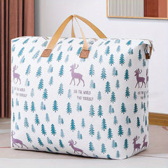 Print Zipper Quilt Storage Bag Large Capacity