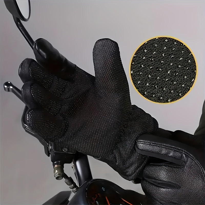 Men's Winter Velvet Waterproof Warm Gloves For Outdoor Skiing Cycling