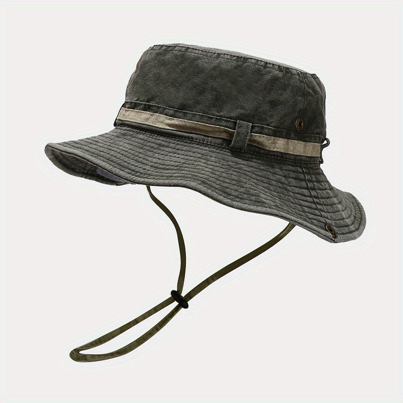 Boonie Hat Washed Cotton Bucket Hat Packable Outdoor Fishing Hat
