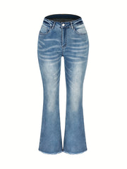 High Rise Flared Leg Jeans