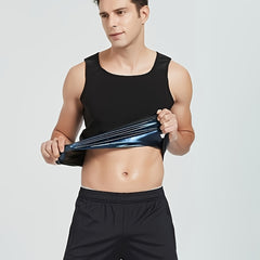 Men's Sauna Vest Workout Sweat Tank Top Waist Trainer Compression Vest