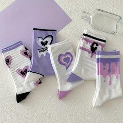 Girls Kids Casual Sports Socks Cartoon Stockings
