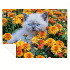 Cat Blanket Soft Lightweight Comfortable Blanket For Couch Bed Travel