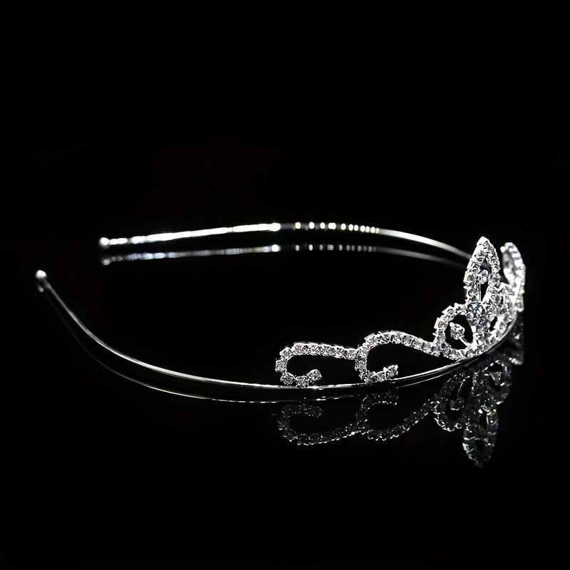 Rhinestone Headband Queen Crown Tiara Head Jewelry Hair Accessories