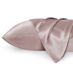 2pcs Dusty Rose Satin Pillowcase 20x30 - Queen Size Silk Pillowcase