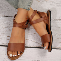 Women's Ankle Strap Sandals Open Toe Lightweight Slip On Shoes