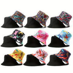 Fisherman Hat Men's Sunscreen Hat Women's Bucket Hat Letter Double Basin Hat