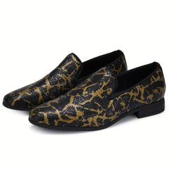 Men's Leopard Print Loafers Smart Casual Walking Shoes