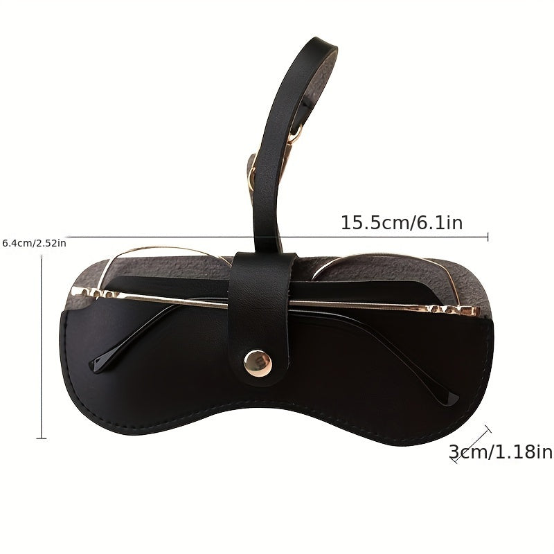 Stitch Detail Glasses Cover Snap Button Sunglasses Reading Glasses Bag
