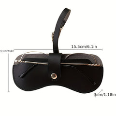 Stitch Detail Glasses Cover Snap Button Sunglasses Reading Glasses Bag