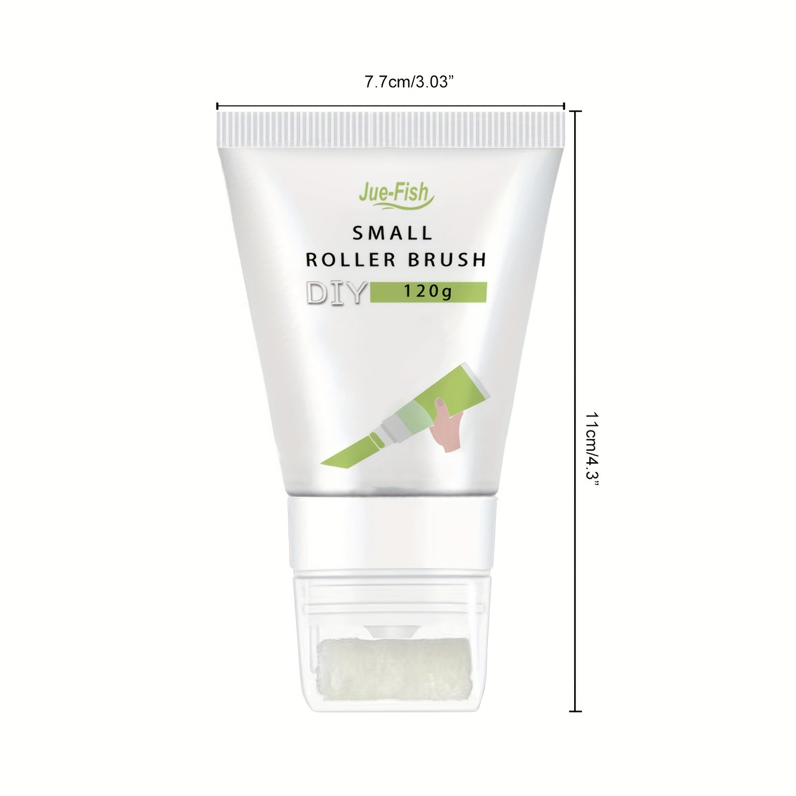 Small Rolling Brush Wall Repair Cream + Scraper - Quick Drying Patch